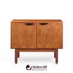 jens risom mid century walnut 2 door cabinet credenza