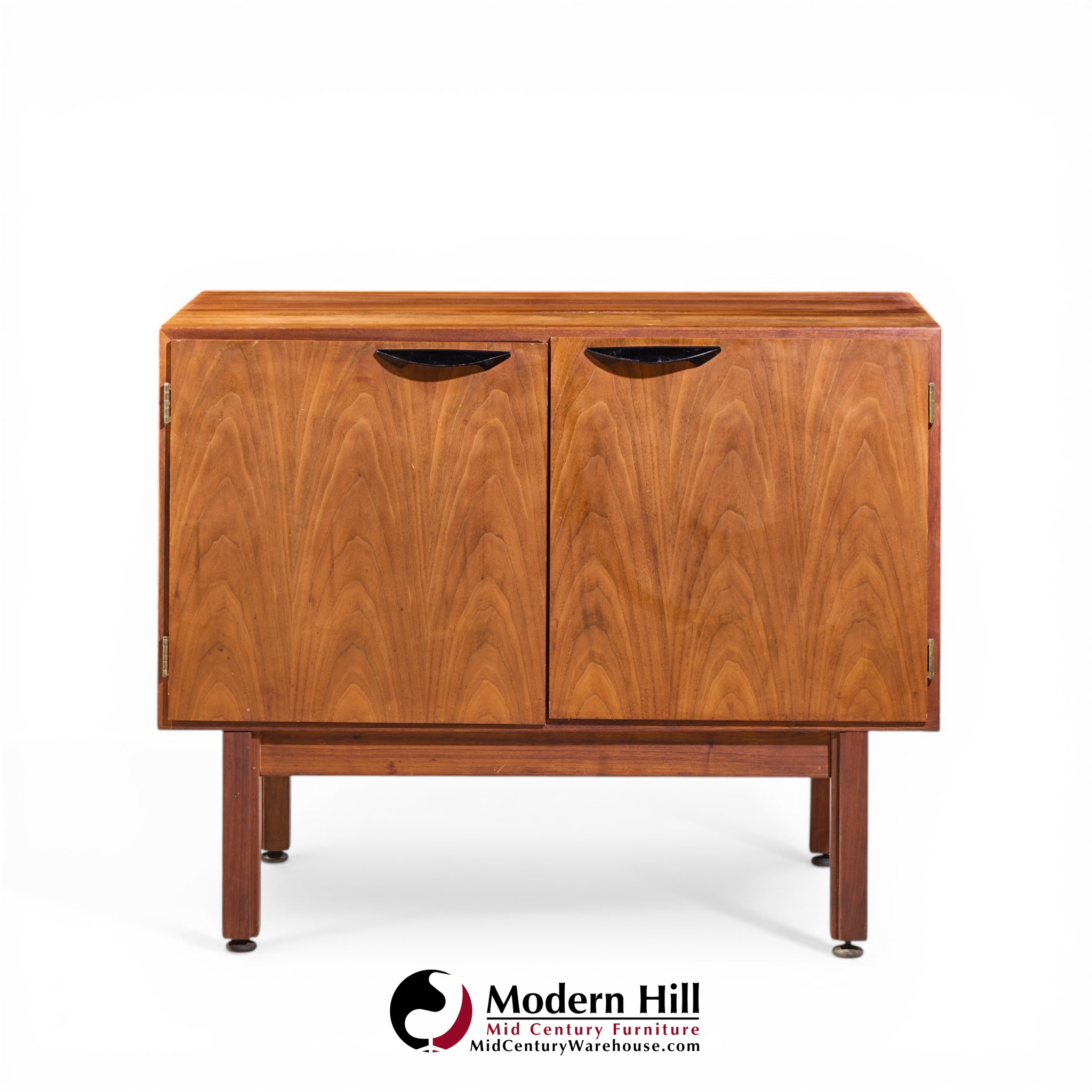 jens risom mid century walnut 2 door cabinet credenza