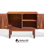 jens risom mid century walnut 2 door cabinet credenza