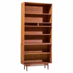 Jens Risom Mid Century Walnut 2-piece Bookcase