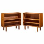 Jens Risom Mid Century Walnut Book Case - Pair