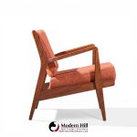 Jens Risom Mid Century Walnut Lounge Chairs - Pair