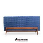 Jens Risom Mid Century Walnut Loveseat Sofa