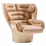 Joe Colombo for Comfort Model 1005 Mid Century Fiberglass and Leather Elda Lounge Chair