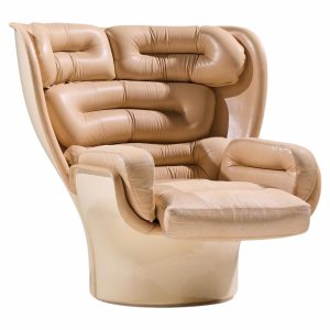 joe colombo for comfort model 1005 mid century fiberglass and leather elda lounge chair