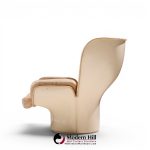 Joe Colombo for Comfort Model 1005 Mid Century Fiberglass and Leather Elda Lounge Chair