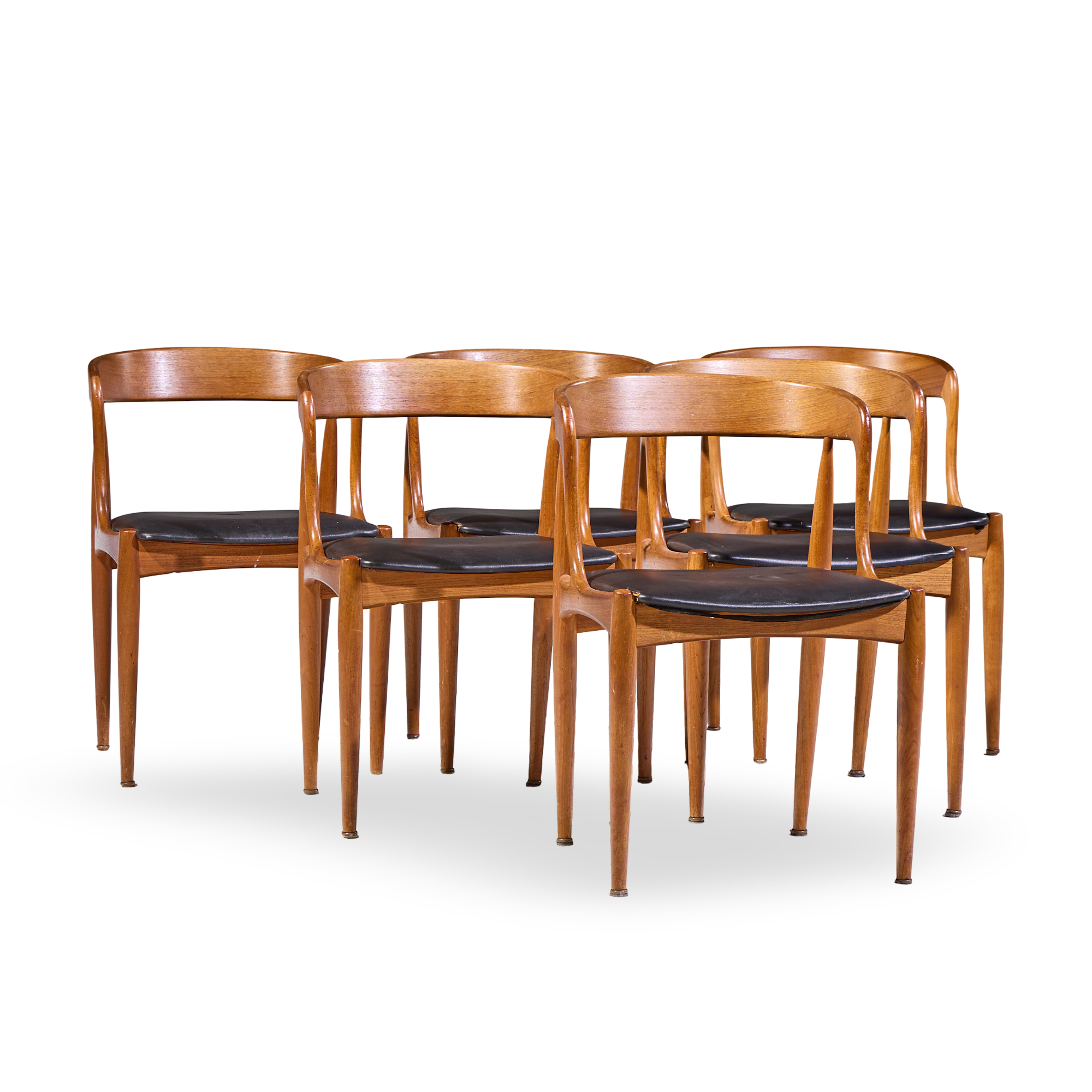 Johannes Andersen for Uldum Møbelfabrik Mid Century Danish Teak Dining Chairs - Set of 6 | Mid Century Modern Furniture - Mid Century Furniture Chicago Johannes Andersen for Uldum Møbelfabrik Mid Century Danish Teak Dining Chairs - Set of 6