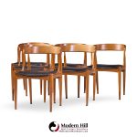 Johannes Andersen for Uldum Møbelfabrik Mid Century Danish Teak Dining Chairs - Set of 6 | Mid Century Modern Furniture - Mid Century Furniture Chicago Johannes Andersen for Uldum Møbelfabrik Mid Century Danish Teak Dining Chairs - Set of 6