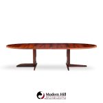 John Mortensen for Heltborg Møbler Mid Century Danish Rosewood Expanding Dining Table with 2 Leaves