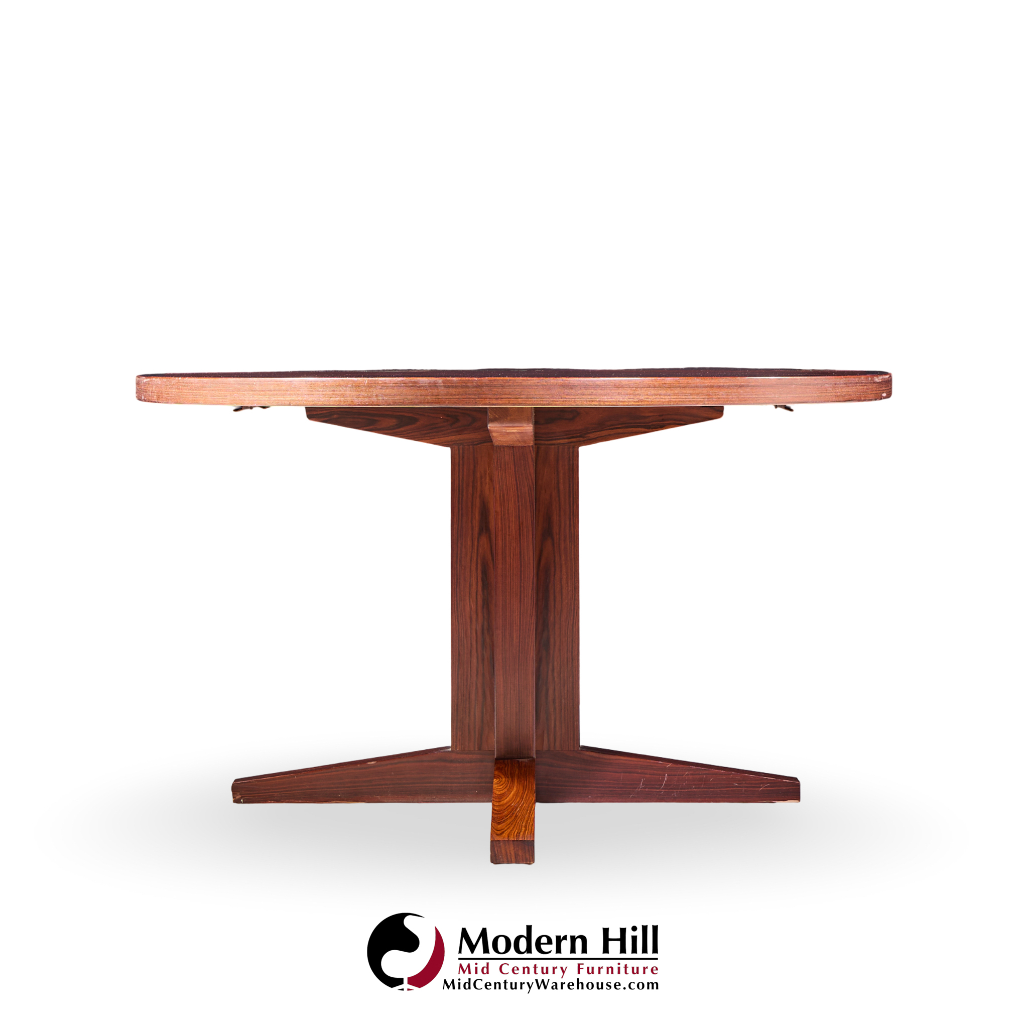 John Mortensen for Heltborg Møbler Mid Century Danish Rosewood Expanding Dining Table with 2 Leaves