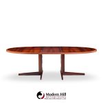 John Mortensen for Heltborg Møbler Mid Century Danish Rosewood Expanding Dining Table with 2 Leaves