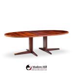 John Mortensen for Heltborg Møbler Mid Century Danish Rosewood Expanding Dining Table with 2 Leaves