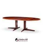 John Mortensen for Heltborg Møbler Mid Century Danish Rosewood Expanding Dining Table with 2 Leaves