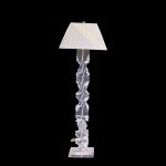 Karl Springer Style Mid Century Stacked Lucite Helix Floor Lamp