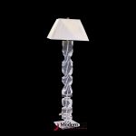 Karl Springer Style Mid Century Stacked Lucite Helix Floor Lamp