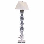 karl springer style mid century stacked lucite helix floor lamp