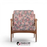 Kofod Larsen for Selig Mid Century Danish Walnut Lounge Chair