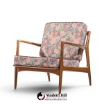 Kofod Larsen for Selig Mid Century Danish Walnut Lounge Chair