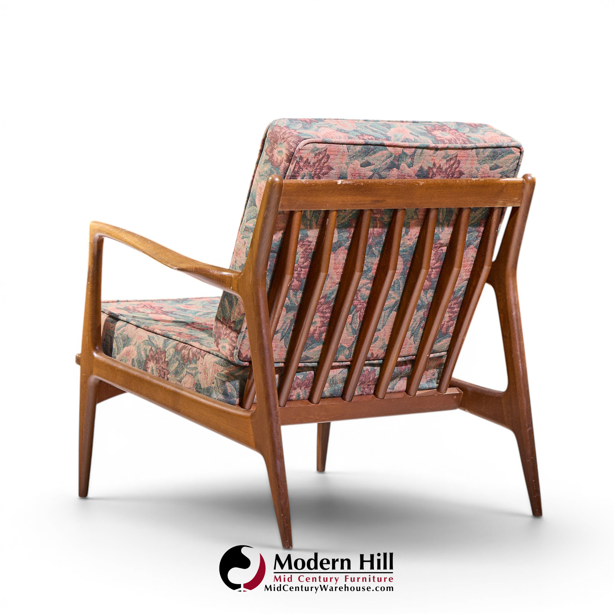 Kofod Larsen for Selig Mid Century Danish Walnut Lounge Chair