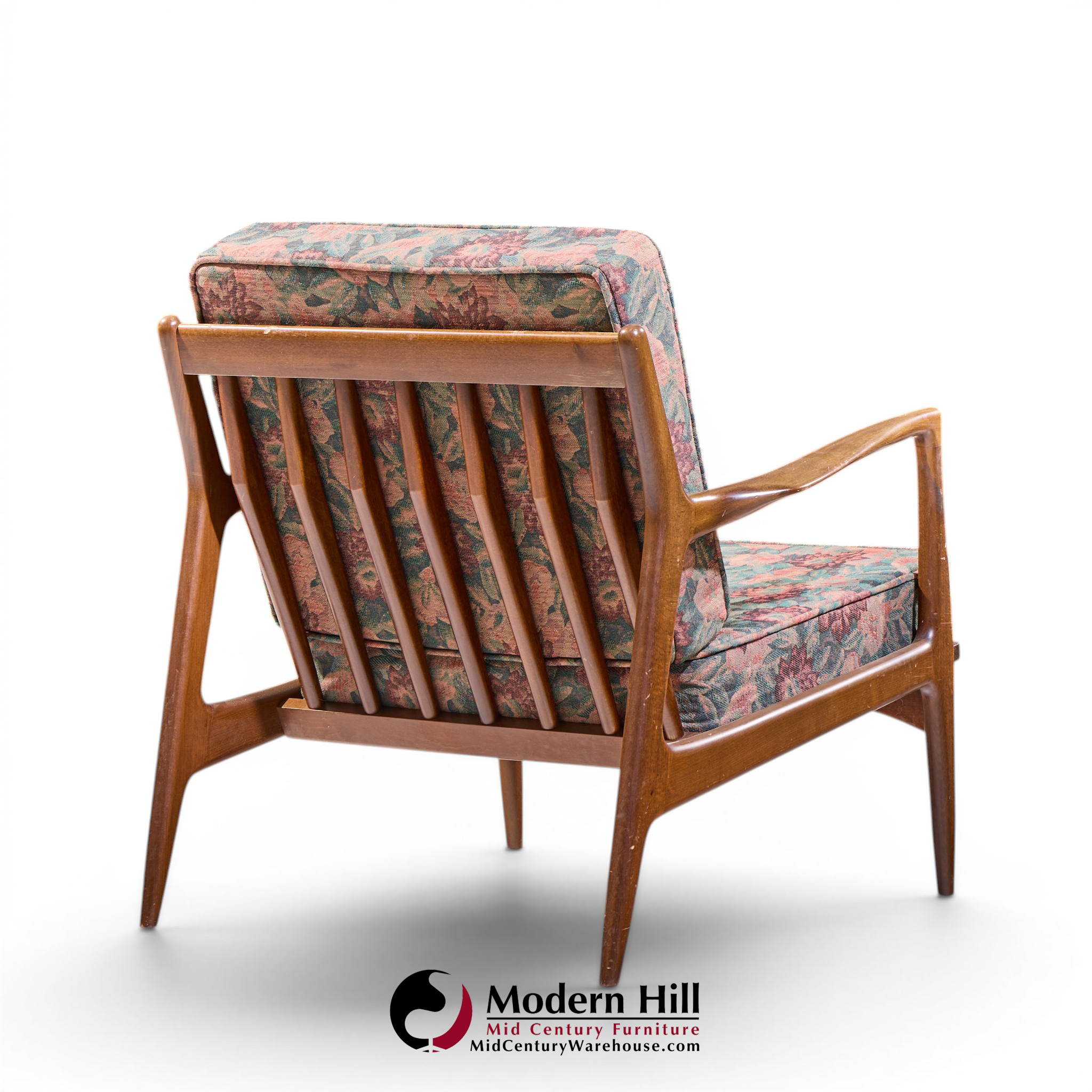 Kofod Larsen for Selig Mid Century Danish Walnut Lounge Chair