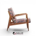 Kofod Larsen for Selig Mid Century Danish Walnut Lounge Chair
