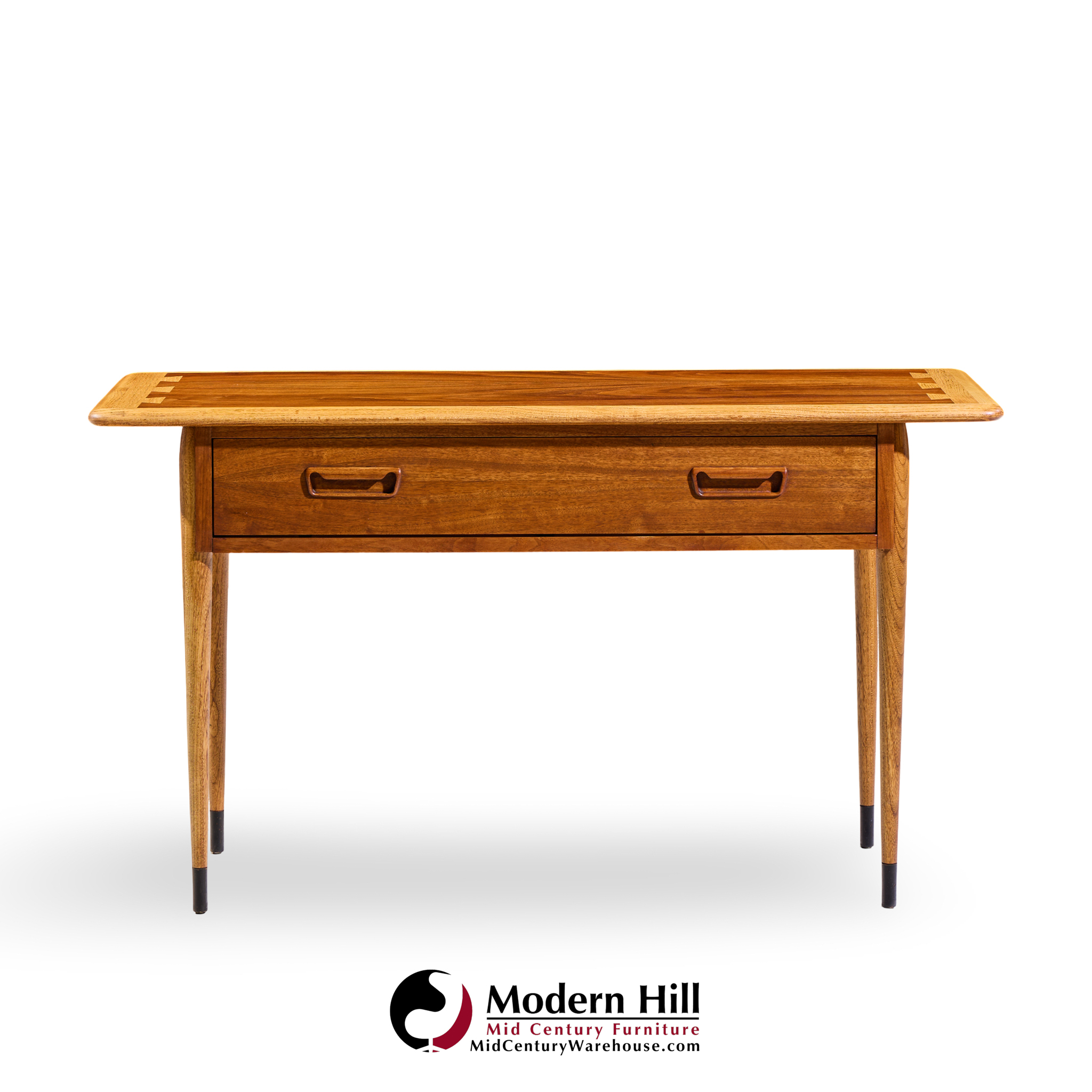 lane acclaim mid century walnut console table