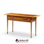 lane acclaim mid century walnut console table