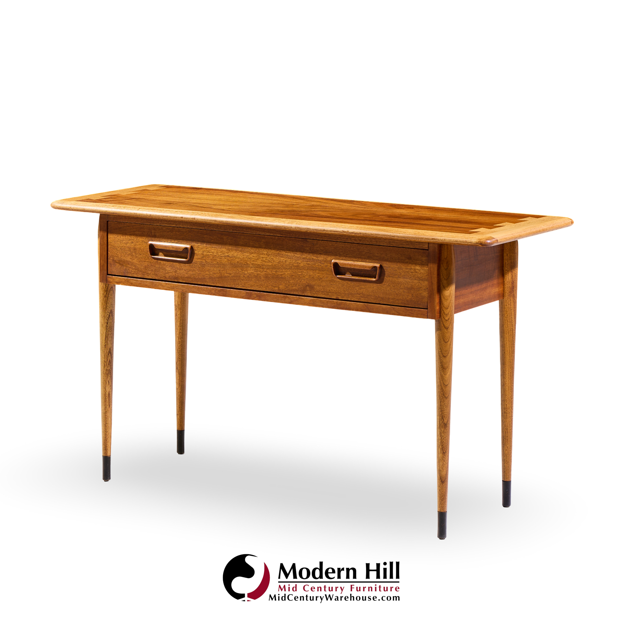 lane acclaim mid century walnut console table