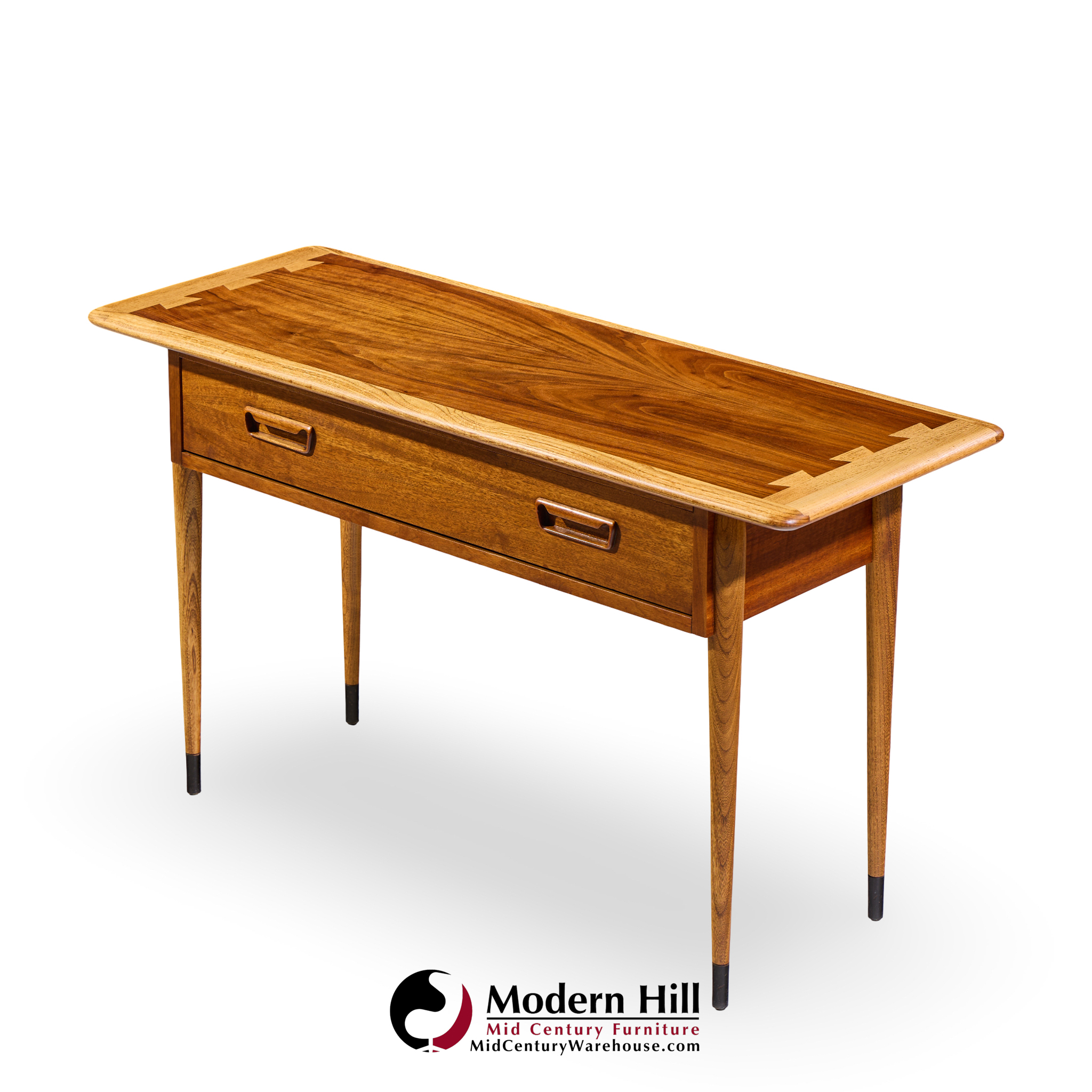 lane acclaim mid century walnut console table