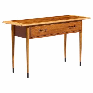 lane acclaim mid century walnut console table