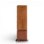 Lane Brutalist Mid Century Walnut Armoire Dresser