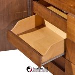 Lane Brutalist Mid Century Walnut Lowboy Dresser