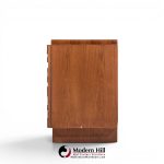 Lane Brutalist Mid Century Walnut Lowboy Dresser