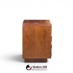 Lane Staccato Brutalist Mid Century Nightstands - Pair