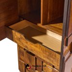 Lane Staccato Brutalist Mid Century Walnut Armoire Dresser