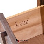 Lane Staccato Brutalist Mid Century Walnut Highboy Armoire Dresser