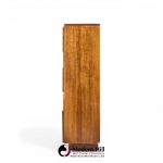 Lane Staccato Brutalist Mid Century Walnut Highboy Armoire Dresser