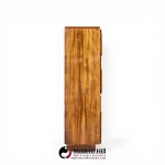 Lane Staccato Brutalist Mid Century Walnut Highboy Armoire Dresser