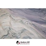 Leon Rosen for Pace Collection Mezzaluna Mid Century Chrome and Stone Desk