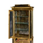 mastercraft neoclassical brass and glass vitrine cabinet