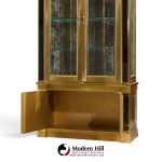 mastercraft neoclassical brass and glass vitrine cabinet