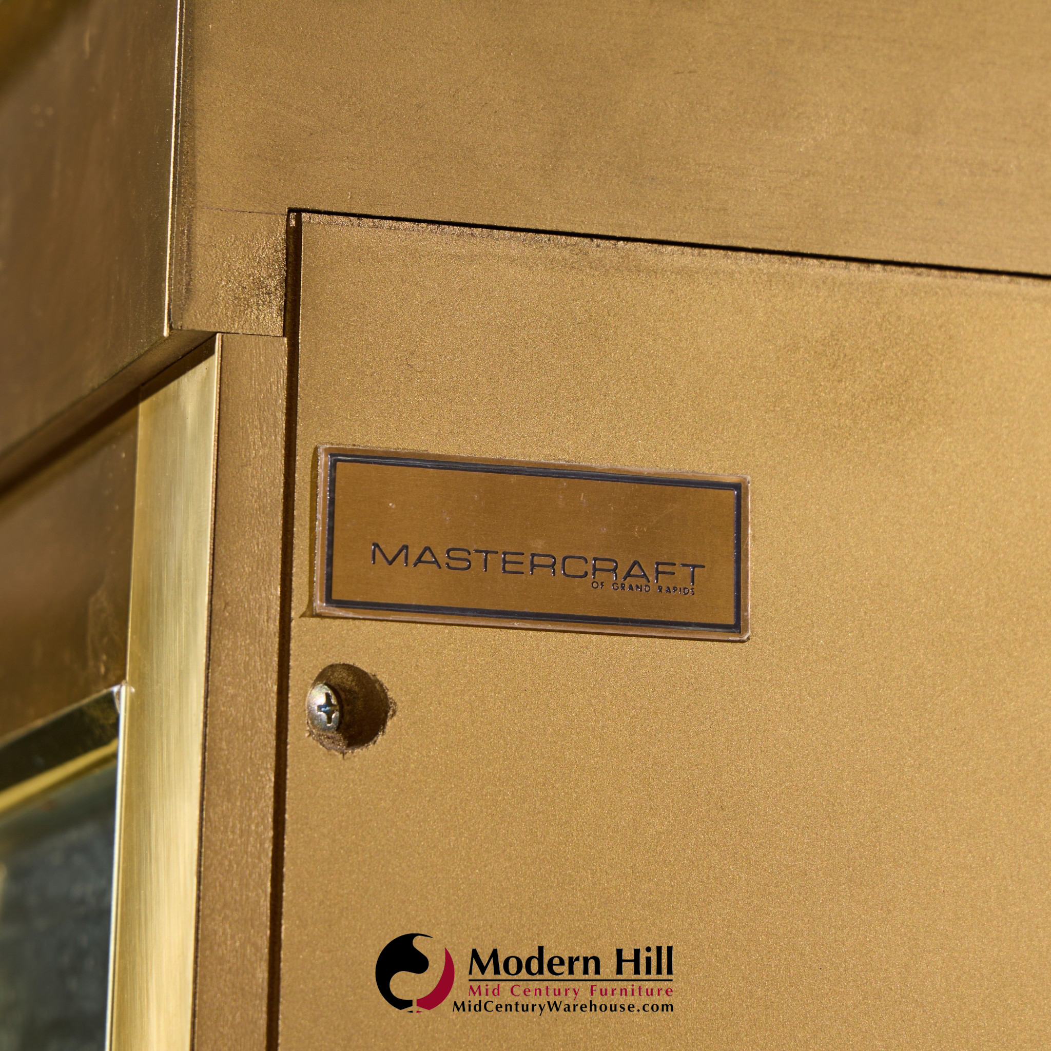 mastercraft neoclassical brass and glass vitrine cabinet