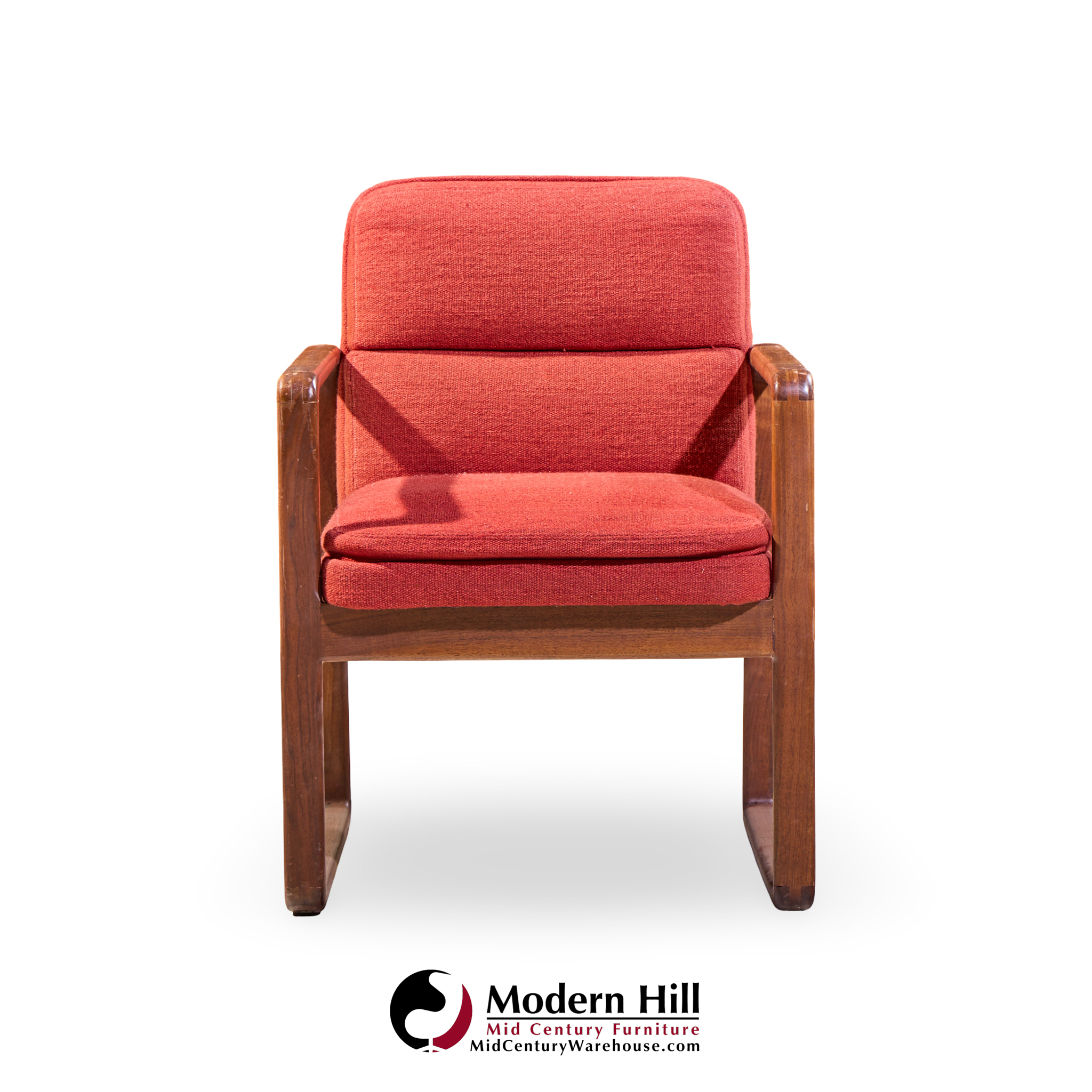 Milo Baughman Style Mid Century Oak Dining Chairs - Set of 6