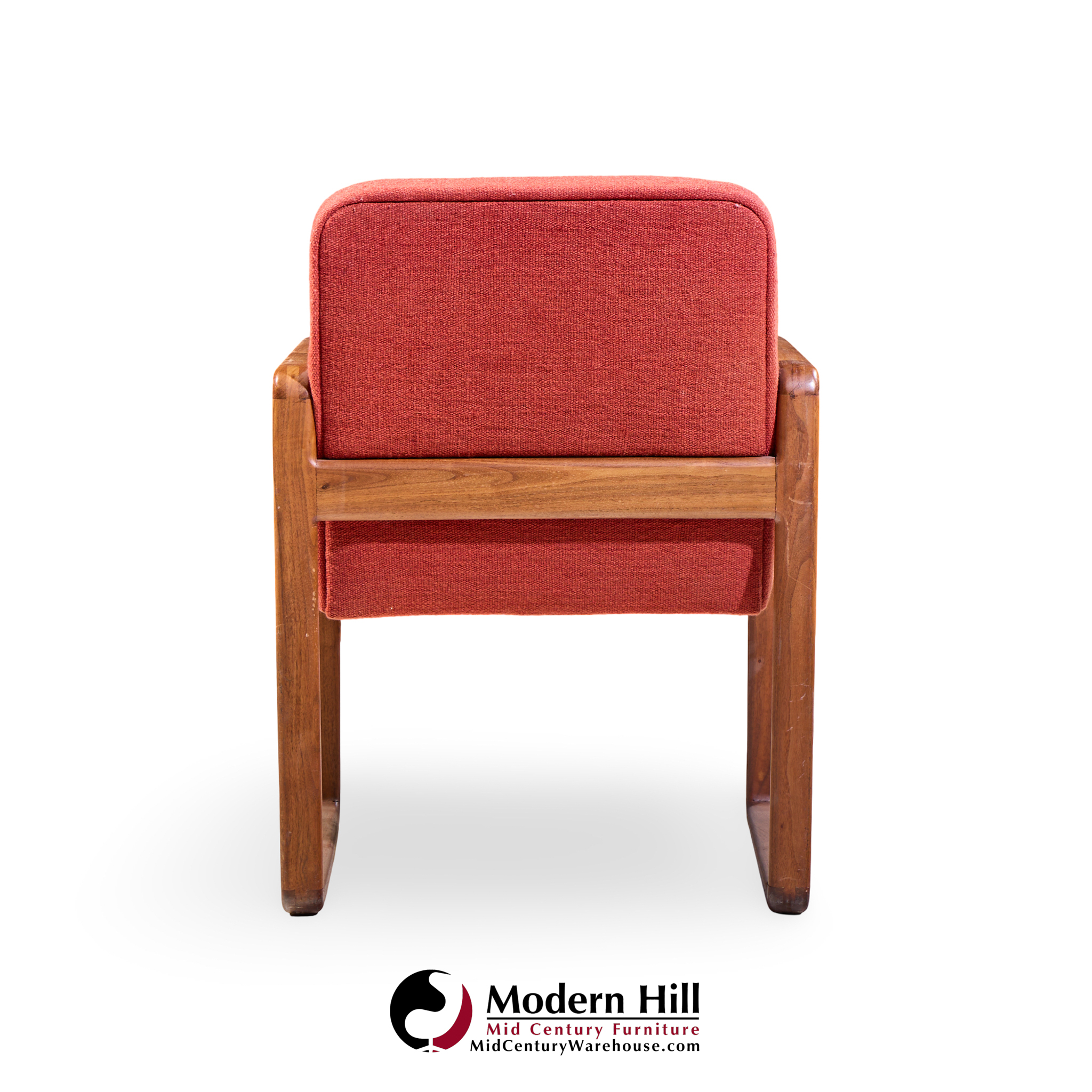 Milo Baughman Style Mid Century Oak Dining Chairs - Set of 6