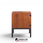 Milo Baughman for Directional Mid Century Walnut Nightstands - Pair