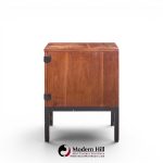 Milo Baughman for Directional Mid Century Walnut Nightstands - Pair