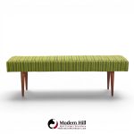 Milo Baughman for Thayer Coggin Mid Century Walnut Upholstered Bench