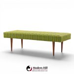 Milo Baughman for Thayer Coggin Mid Century Walnut Upholstered Bench