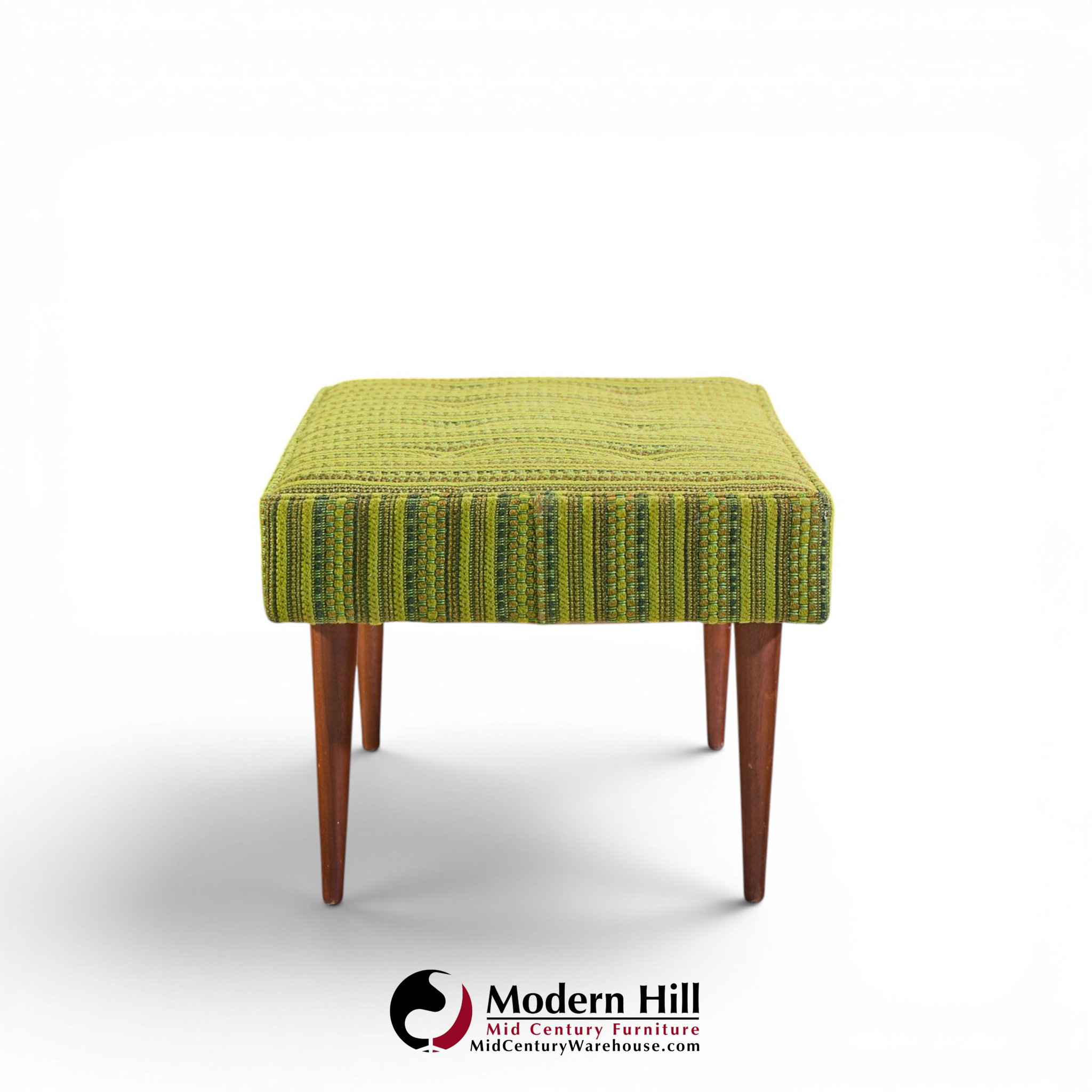 Milo Baughman for Thayer Coggin Mid Century Walnut Upholstered Bench