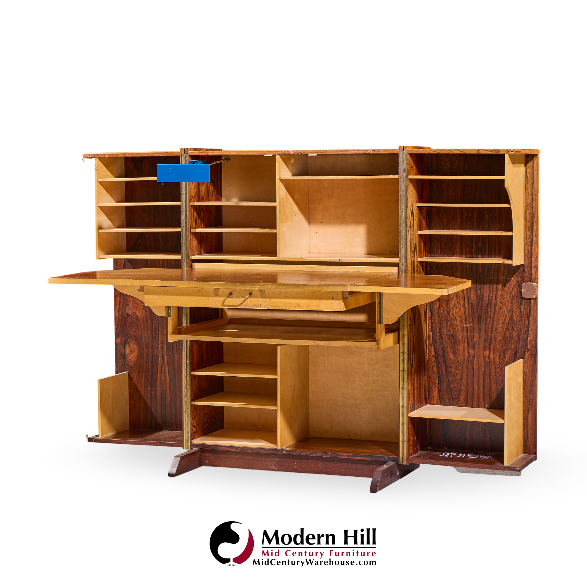 Mummenthaler & Meier Mid Century Rosewood Magic Box Hideaway Desk